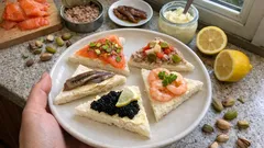 Christmas Tartines: an elegant no-cook appetizer platter with 5 easy toppings