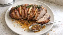 Italian Apple-Stuffed Pork Loin (Arista Fruttata) with Rosemary and White Wine