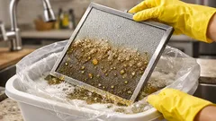 The 30-minute soak that melts grease off your range hood filter