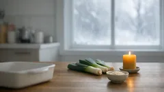 Grandma-style baked chicken and rice with leeks for cozy winter dinners