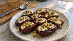 No-Cook Stuffed Dates With Mascarpone, Goat Cheese, and Pistachios