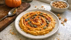Creamy Pumpkin Hummus: a simple roasted pumpkin twist on the classic dip