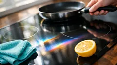 How to remove metallic streaks from a glass-ceramic cooktop without scratching it