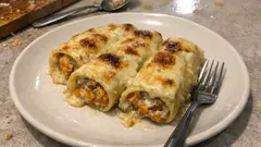Air-Fryer Stuffed Paccheri with Pumpkin, Sausage & Ricotta