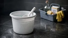 How to remove white film from plastic buckets and dippers with simple home cleaners